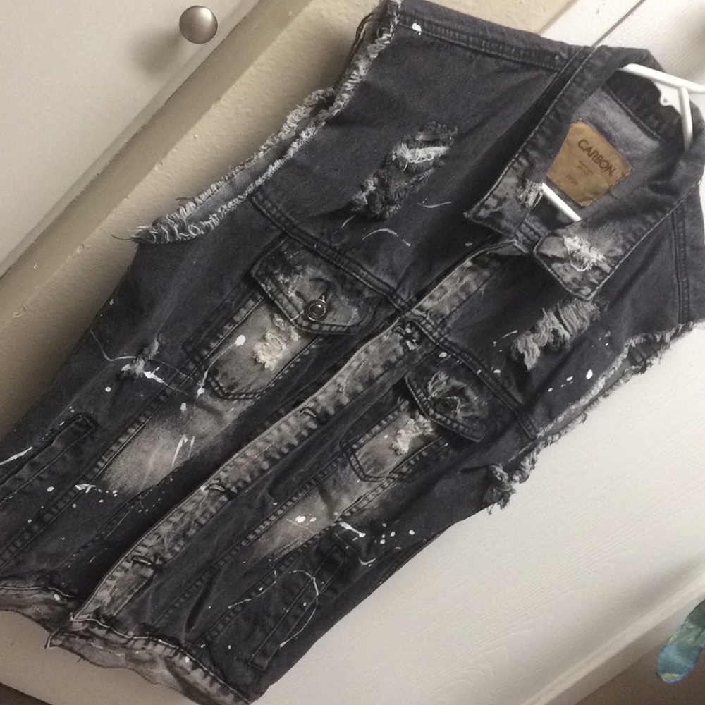 Rue 21 distressed Carbon vest